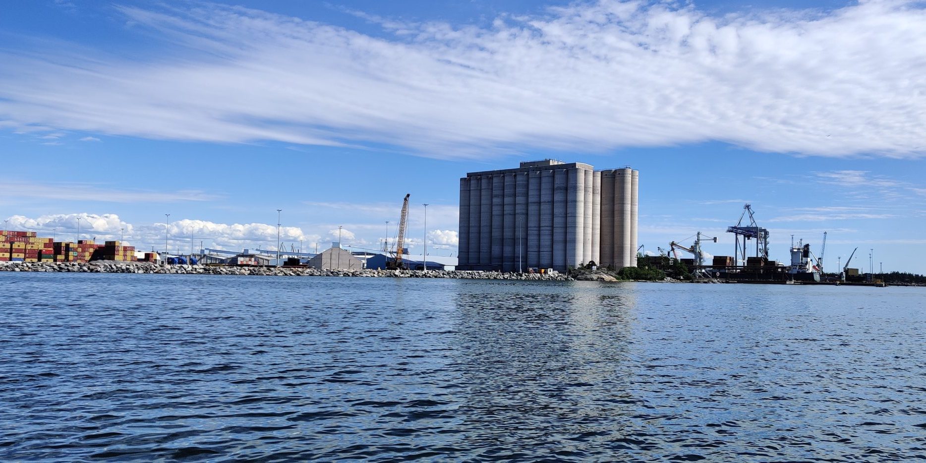 The port of Rauma as seen from the sea.